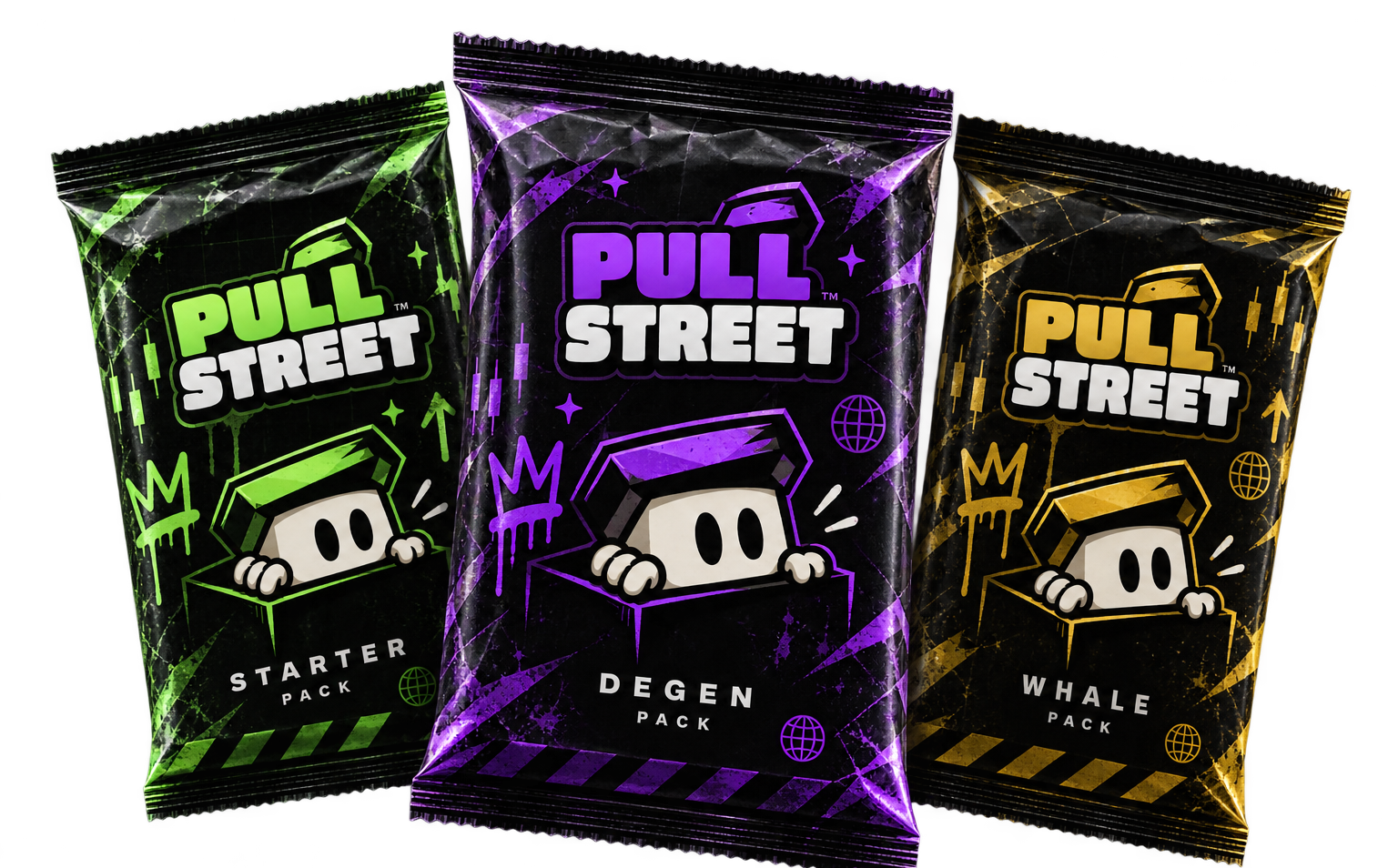 Pull Street Starter, Degen, and Whale Packs